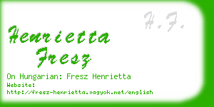 henrietta fresz business card